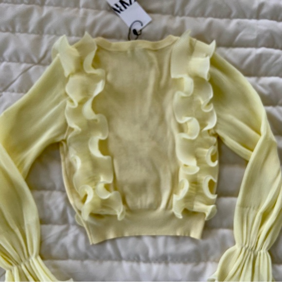 ZARA Ruffle Knit Sweater XS - Picture 2 of 9